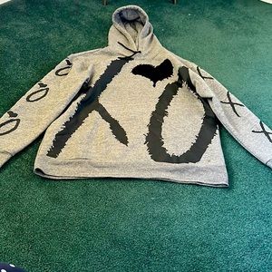 Grey black sweater XO design H& M Hoodie